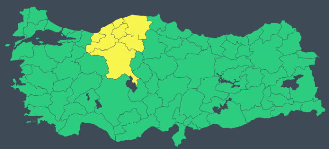 8 il için 'sarı' uyarı: Kuvvetli sağanağa dikkat
